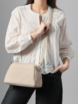 Cross Body Tas Brenda Leder Nathan baume Beige state 2-vue-porte